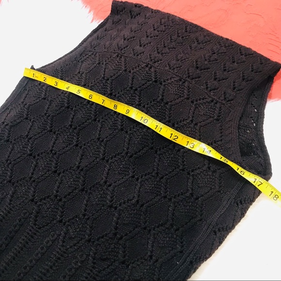 ⭐️🌟Elie Tahar Brown Knit Wrap Sweater Vest Sz M - Picture 12 of 14